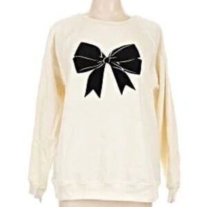 Wallflower White Sweatshirt with Black Trim